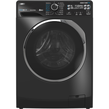 STEAMMAX 8KG FRONTLOAD BLACK WASHING MACHINE, INVERTER MOTOR.