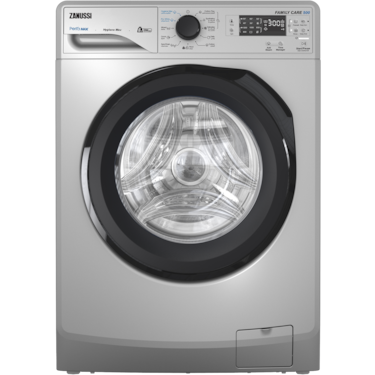 Zanussi special edition PerlaMax 6kg frontload silver washing machine with black door