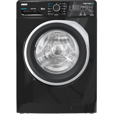 Perlamax 8kg frontload&#160; black washing machine, pro-white steam&#160;